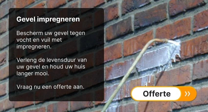 Complete gevelrenovatie inclusief impregnatie: transformatie van een verweerde gevel naar een duurzame en beschermde buitenmuur door Dak en Gevel Renovaties.