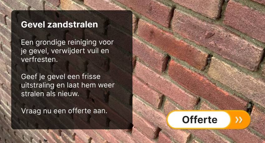 Huis zandstralen proces in uitvoering door professionals