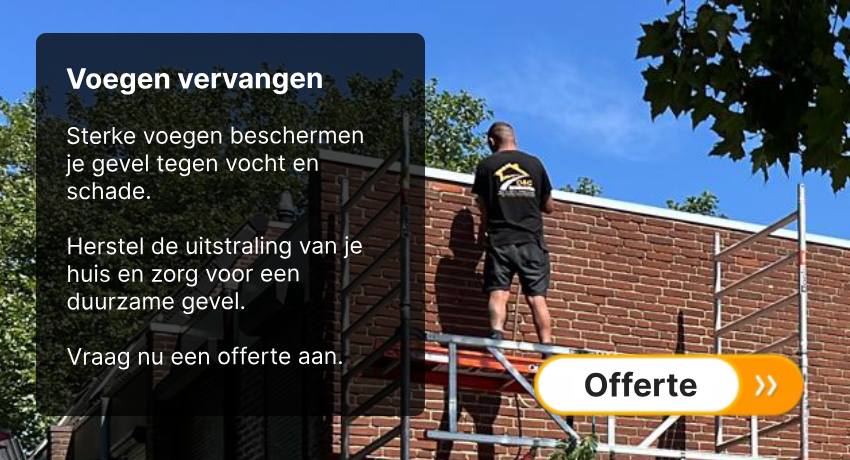 Het juiste moment en de juiste techniek voor uithakken van voegen.